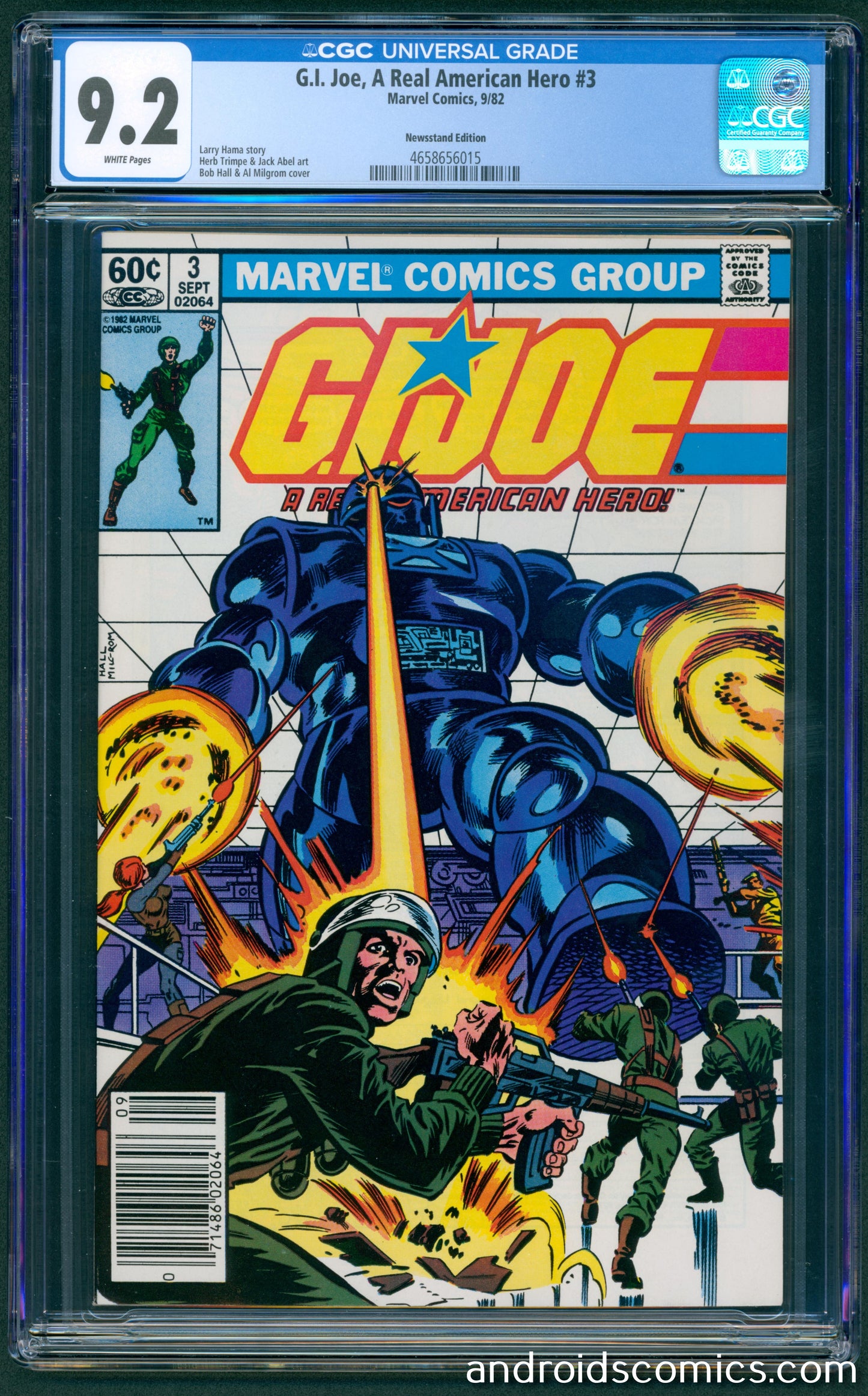 G.I. Joe #3  CGC 9.2 Newsstand Edition