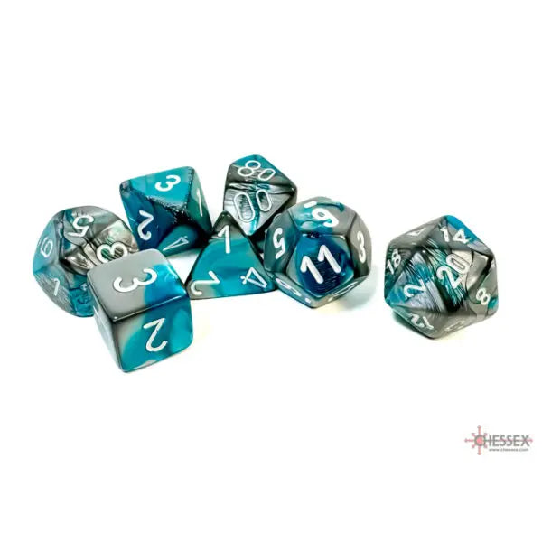 Chessex Gemini Steel Teal White