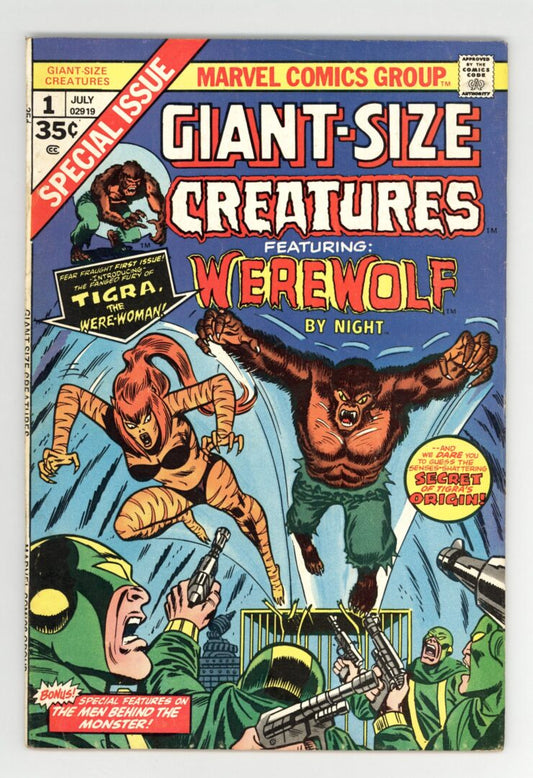 Giant-Size Creatures #1  FN-  1st appearance of Tigra