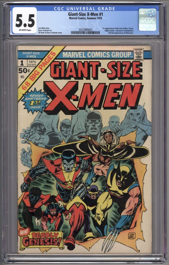 Giant-Size X-Men #1  CGC 5.5  1st appearance of Storm, Nightcrawler, Colossus, and Thunderbird