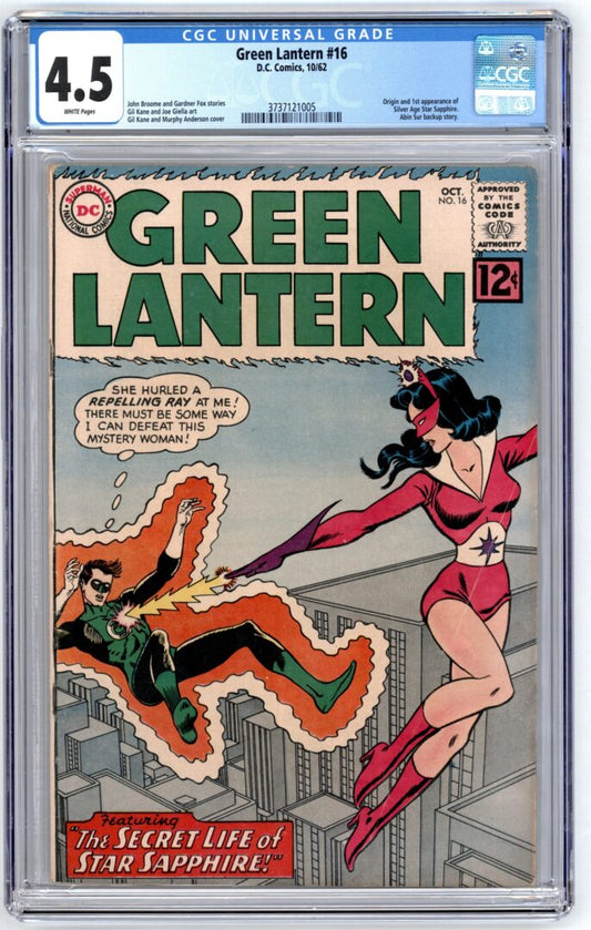 Green Lantern #16  CGC 4.5  Origin and 1st appearance of Star Sapphire