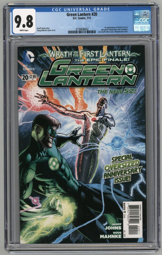 Green Lantern #20  CGC 9.8  1st cameo appearance of Jessica Cruz