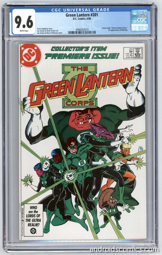 Green Lantern #201  CGC 9.6  1st App. of Kilowog