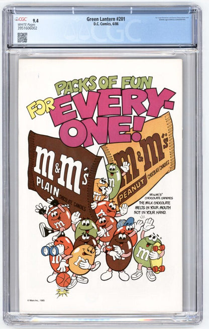 Green Lantern #201  CGC 9.4 1st App. of Kilowog