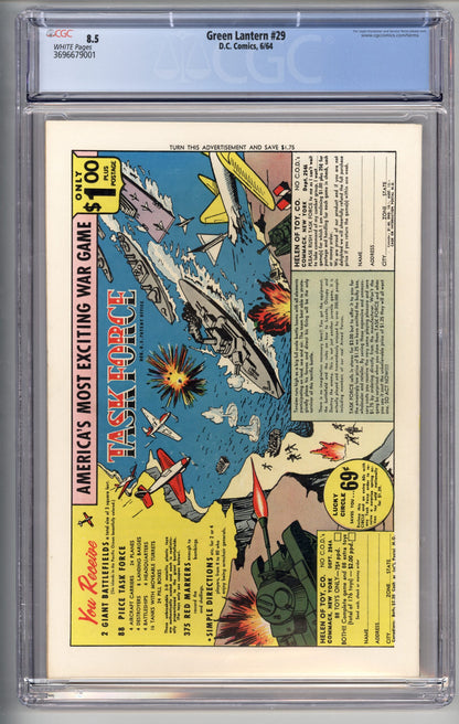 Green Lantern #29  CGC 8.5  1st appearance of Black Hand