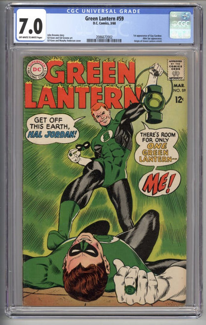 Green Lantern #59  CGC 7.0  1st appearance of Guy Gardner