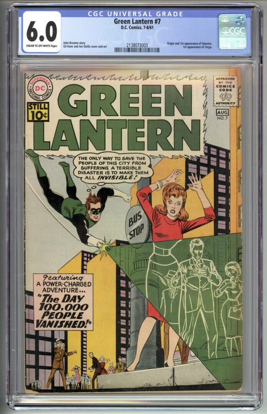 Green Lantern #7  CGC 6.0  Origin & 1st appearance of Sinestro
