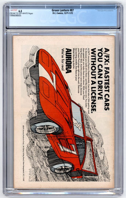 Green Lantern #87  CGC 6.5  1st appearance of John Stewart