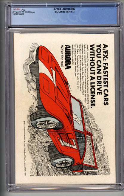 Green Lantern #87  CGC 7.5  1st appearance of John Stewart