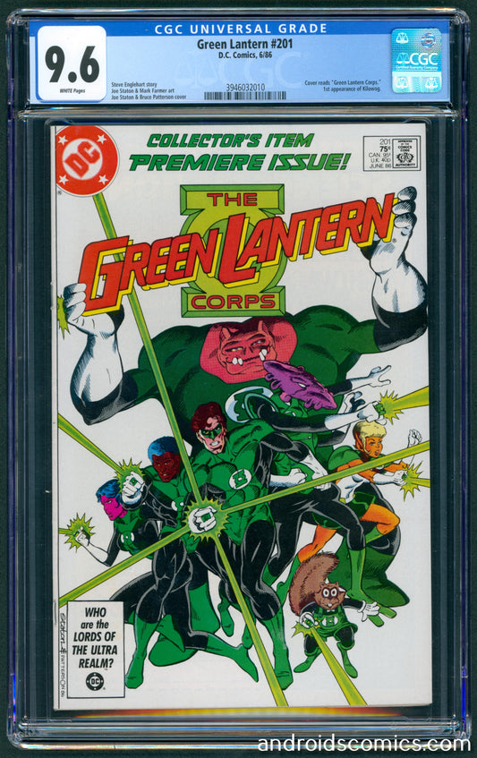 Green Lantern #201  CGC 9.6  1st App. of Kilowog