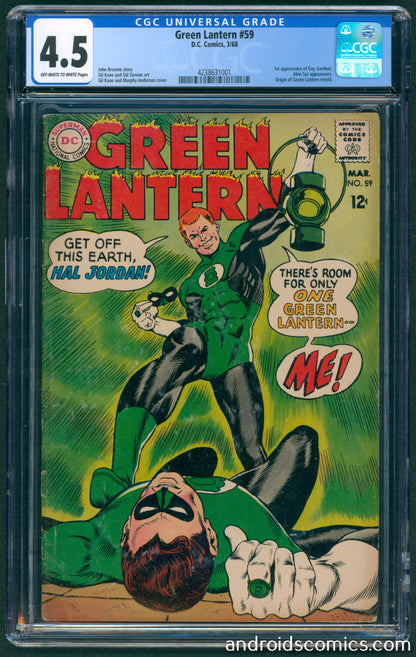 Green Lantern #59  CGC 4.5  1st App. of Guy Gardner