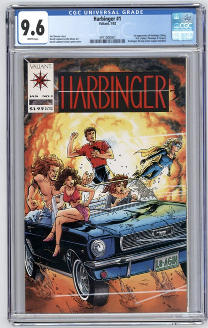 Harbinger #1  CGC 9.6  1st appearance of Harbinger
