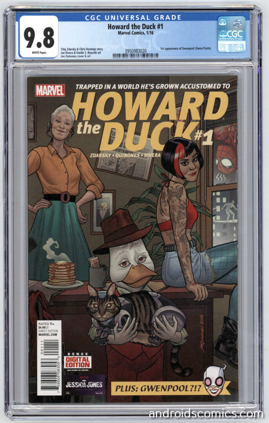 Howard the Duck #1  CGC 9.8  1st appearance of Gwenpool