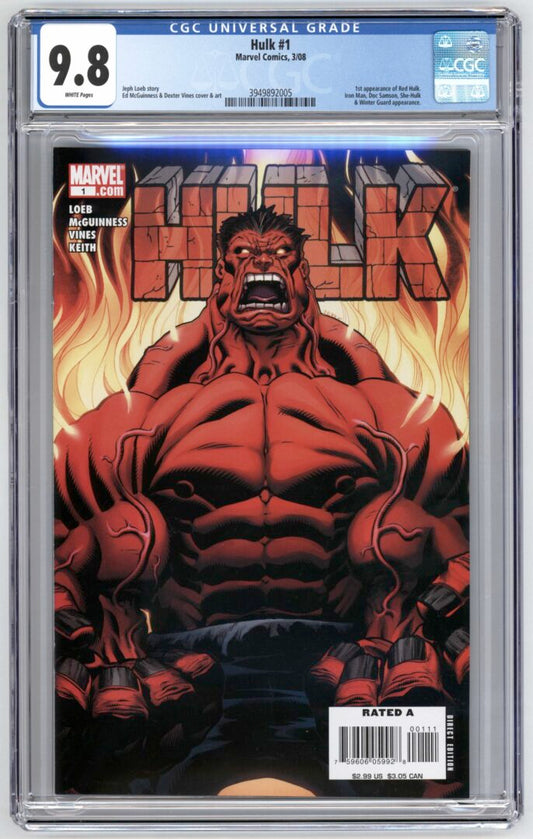 Hulk #1  CGC 9.8  1st appearance of the Red Hulk