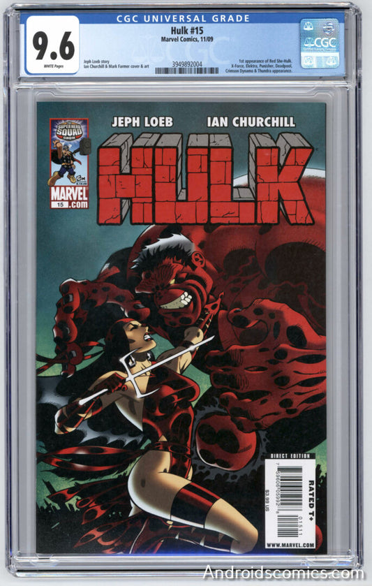 Hulk #15  CGC 9.6 1st appearance of Red She-Hulk