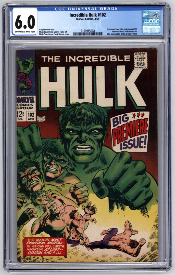 Incredible Hulk #102  CGC 6.0