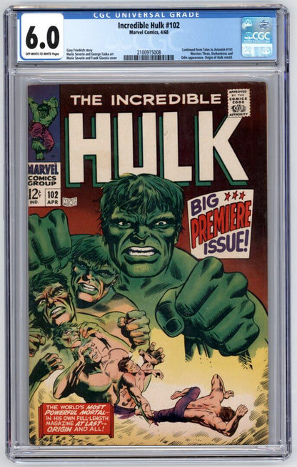 Incredible Hulk #102  CGC 6.0