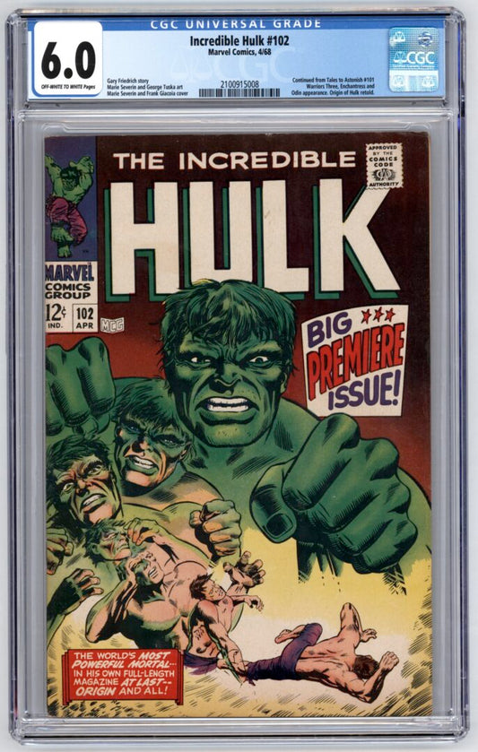 Incredible Hulk #102  CGC 6.0