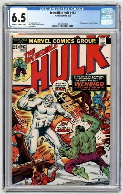 Incredible Hulk #162  CGC 6.5  1st appearance of Wendigo