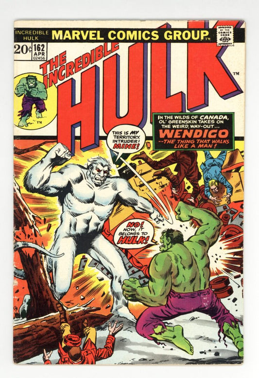 Incredible Hulk #162  VG  1st appearance of Wendigo