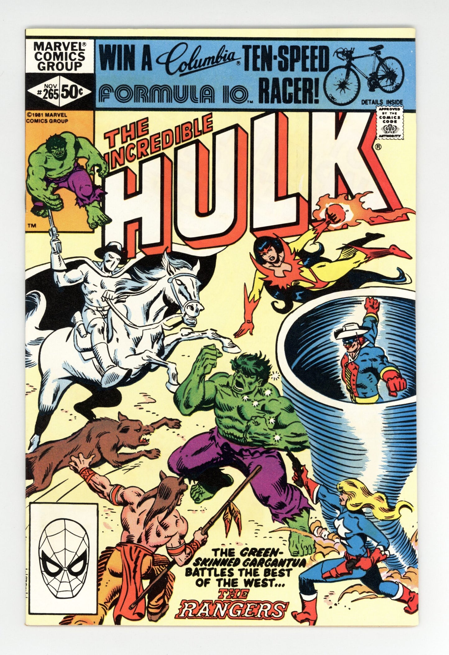 Incredible Hulk #265  VF  1st team appearance of The Rangers