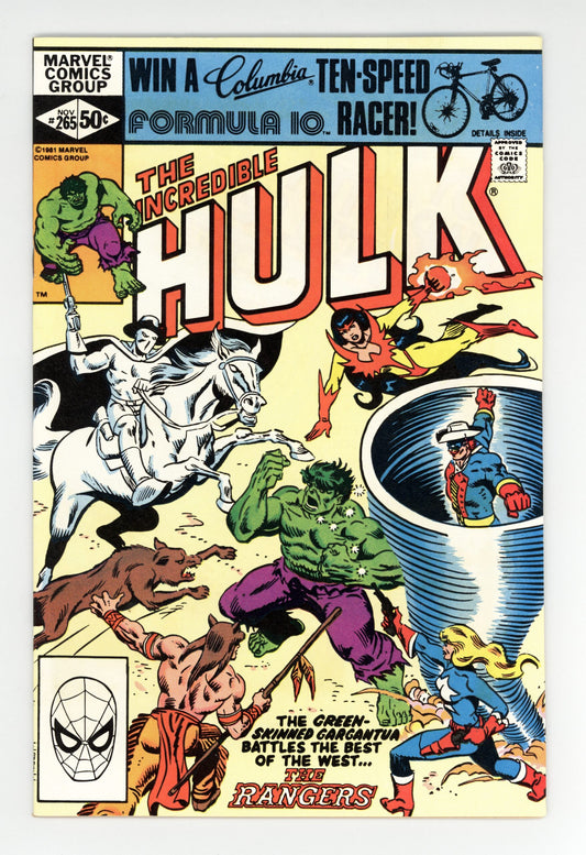 Incredible Hulk #265  VF  1st team appearance of The Rangers