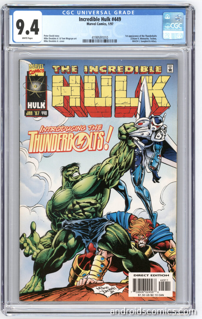 Incredible Hulk #449 CGC 9.4 1st App. of the Thunderbolts