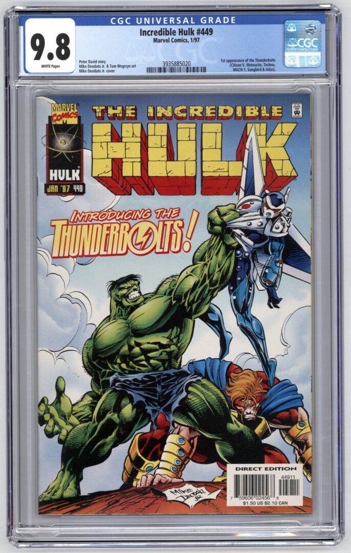 Incredible Hulk #449  CGC 9.8 1st appearance of the Thunderbolts