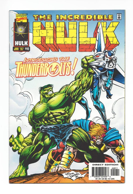 Incredible Hulk #449  VF  1st team appearance of The Thunderbolts