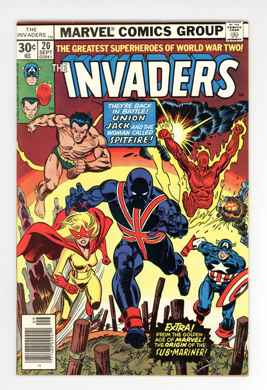 Invaders #20  FN/VF 1st full appearance of second Union Jack