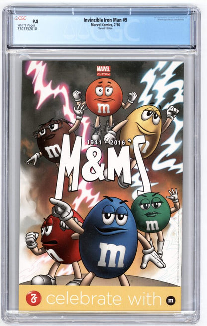 Invincible Iron Man #9  CGC 9.8  Variant  1st appearance of Riri Williams