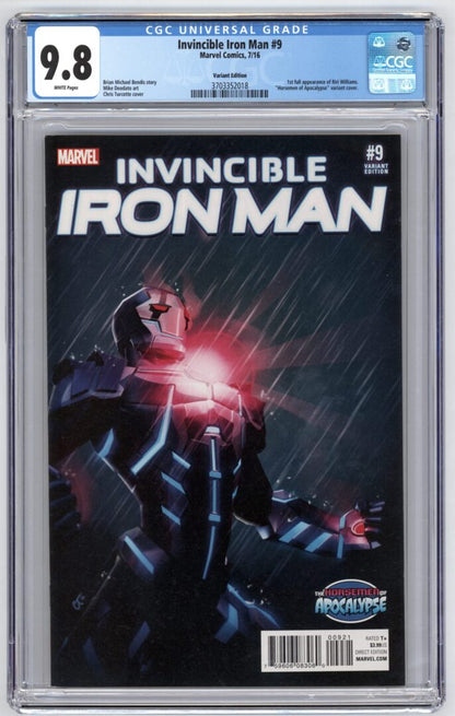 Invincible Iron Man #9  CGC 9.8  Variant  1st appearance of Riri Williams