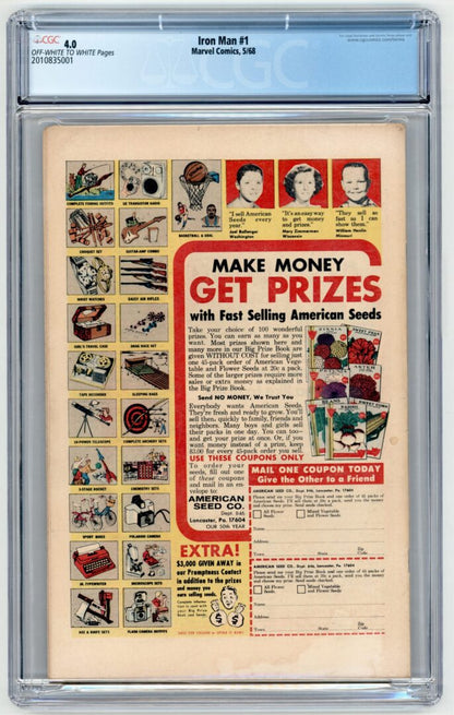 Iron Man #1  CGC 4.0