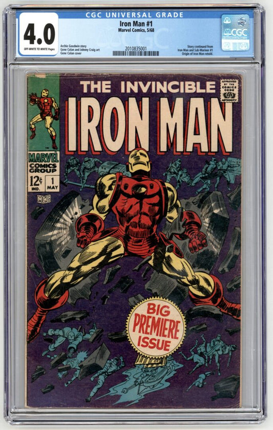 Iron Man #1  CGC 4.0