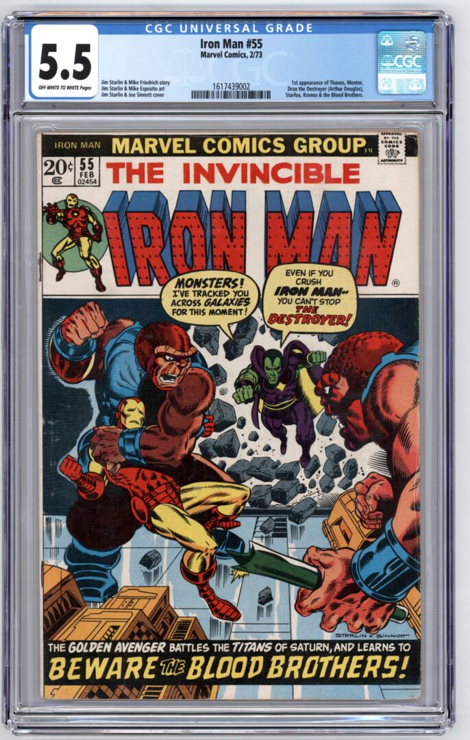 Iron Man #55  CGC 5.5  1st appearance of Thanos
