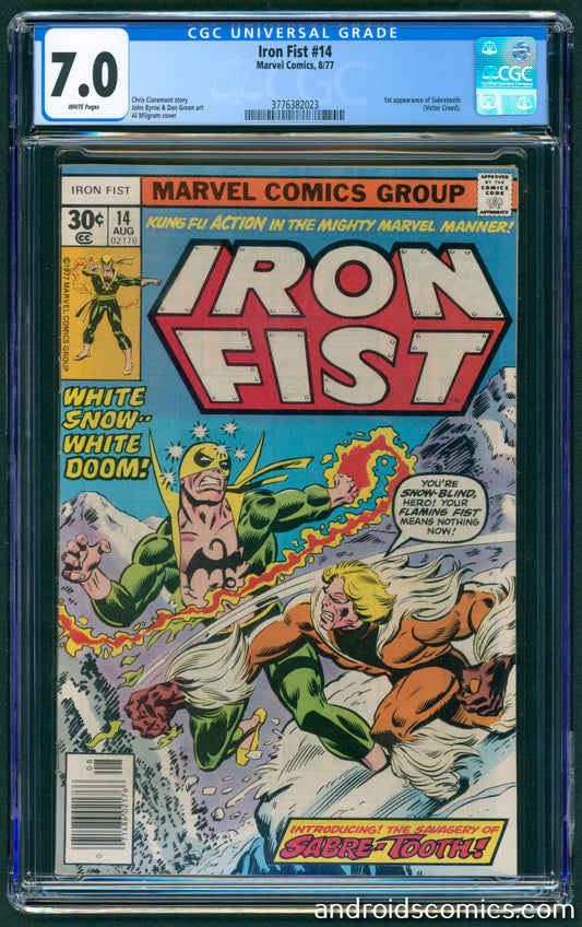 Iron Fist #14  CGC 7.0  1st App. of Sabertooth