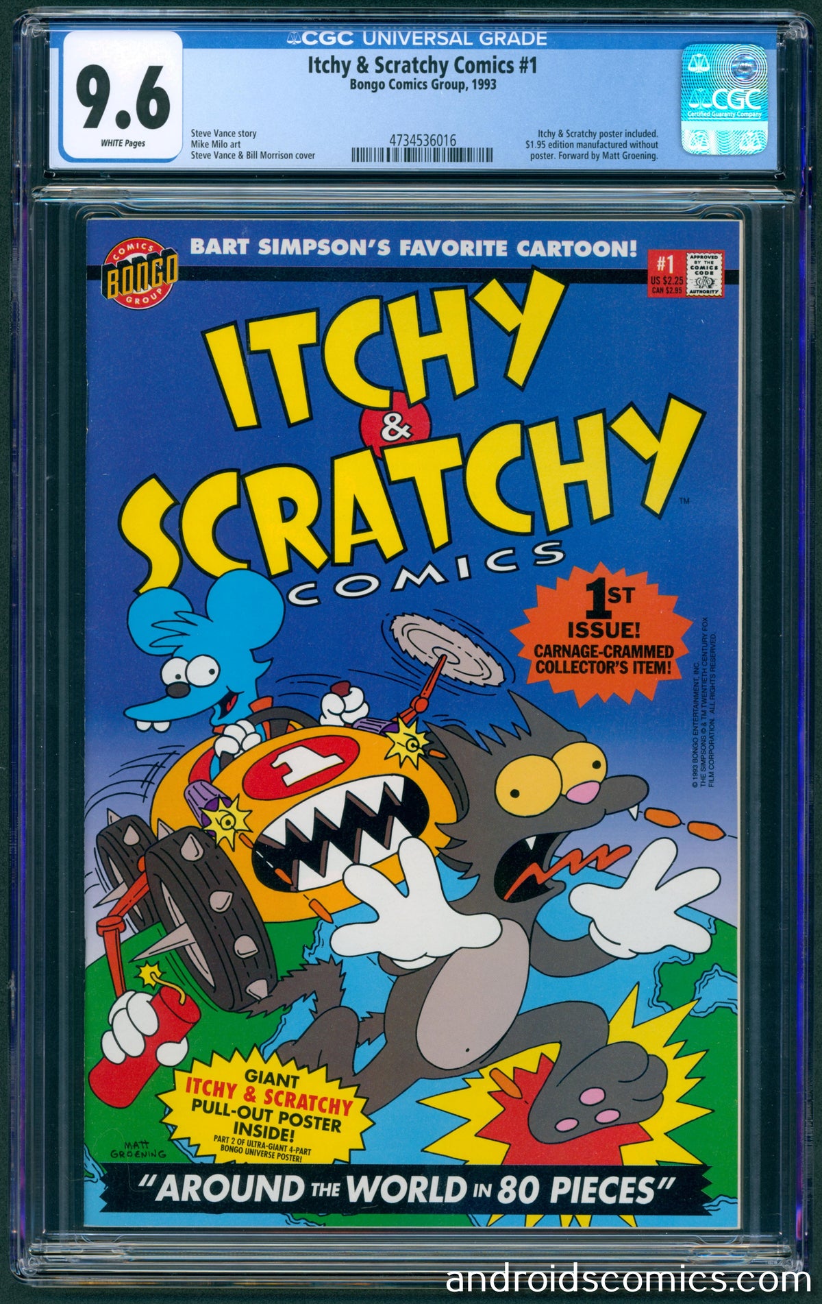Itchy and Scratchy Comics #1 CGC 9.6