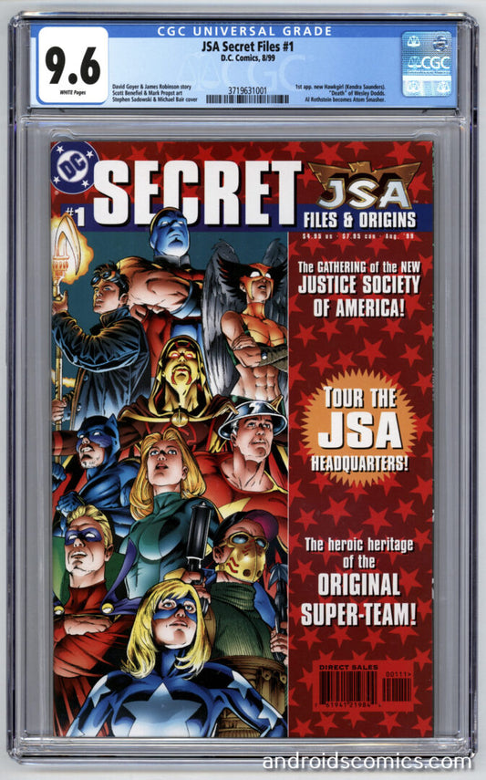 JSA Secret Files #1  CGC 9.6  1st App. of  Hawkgirl (Kendra Saunders)