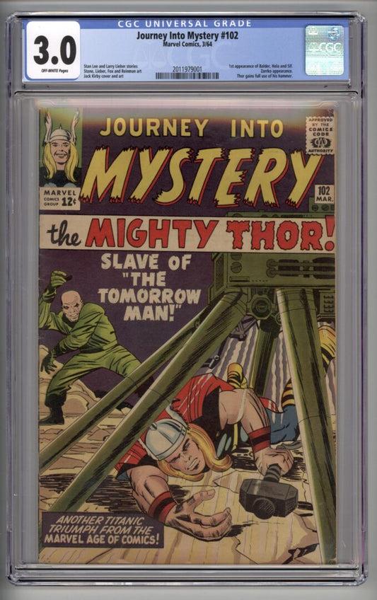 Journey Into Mystery #102  CGC 3.0  1st appearance of Balder, Hela,and Sif