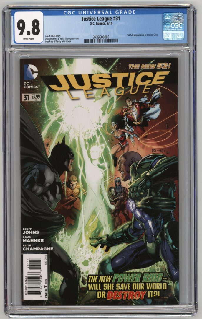 Justice League #31  CGC 9.8  1st full App. of Jessica Cruz