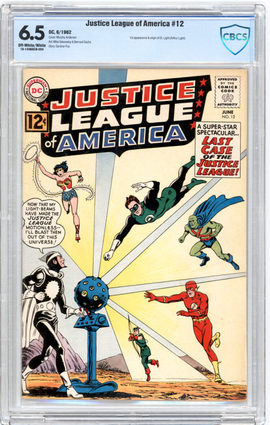 Justice League of America #12  CBCS 6.5  Origin & 1st App.of Dr. Light