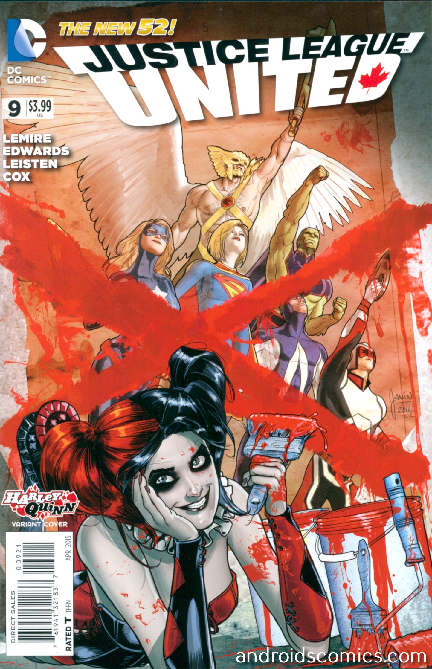 Justice League United #9 Harley Quinn Variant Edition
