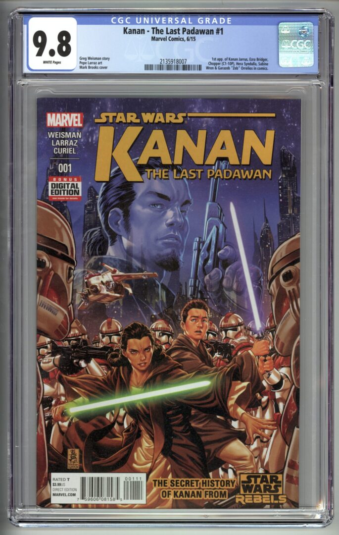 Star Wars: Kanan the Last Padawan #1  CGC 9.8 1st appearance of Kanan Jarrus