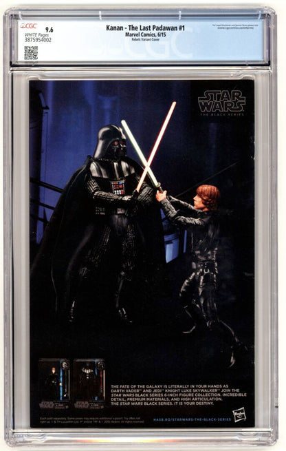 Star Wars: Kanan the Last Padawan #1  CGC 9.6  Rebels Variant