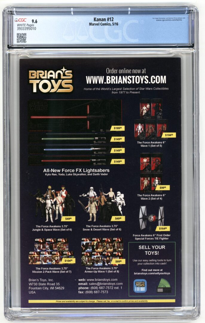 Star Wars Kanan #12  CGC 9.6  1st appearance of Admiral Rae Sloane