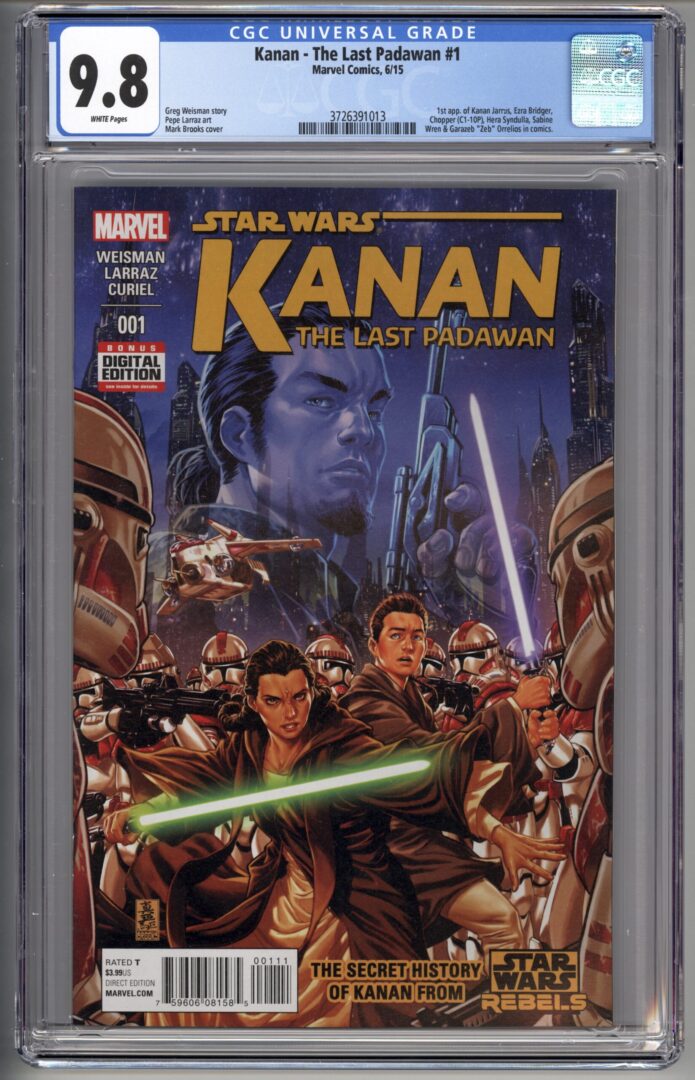 Star Wars: Kanan the Last Padawan #1  CGC 9.8 1st appearance of Kanan Jarrus