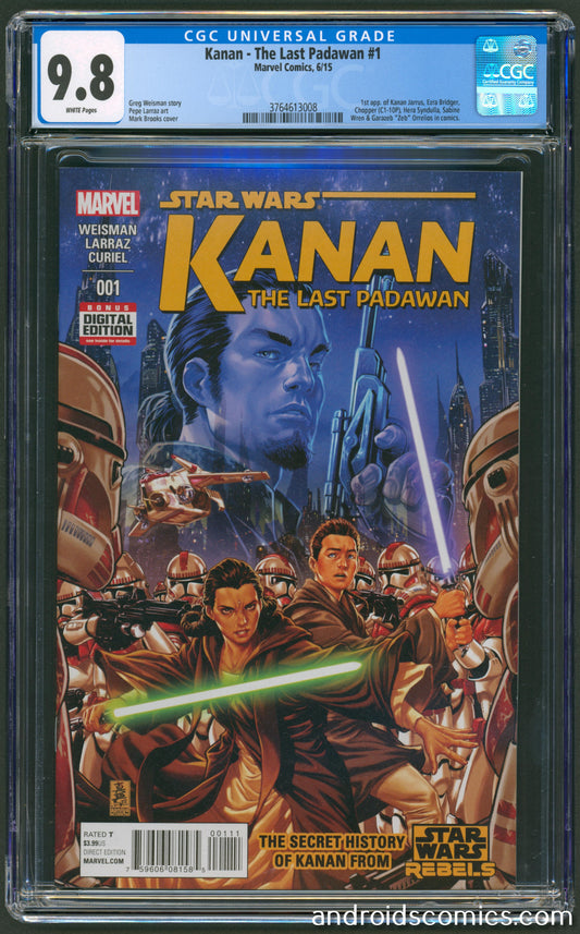 Star Wars Kanan #1  CGC 9.8  1st App. of Kanan