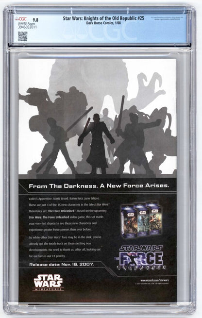 Star Wars Knights of the Old Republic #25  CGC 9.8