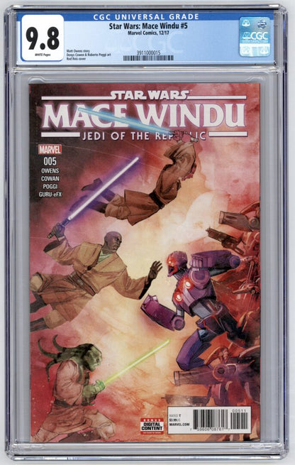 Star Wars Mace Windu Jedi of the Republic #5  CGC 9.8