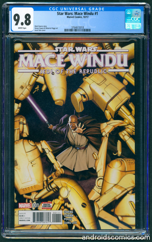 Star Wars Mace Windu Jedi of the Republic #1 CGC 9.8 1st App. of Prosset Dibs